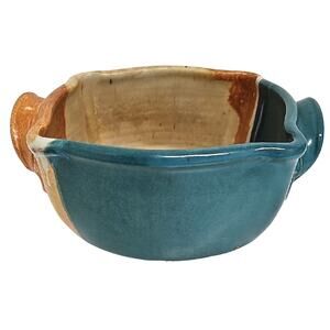 Vintage Signed Glass (Walt Glass) 1992 Hand Crafted Artisan Ceramic Dish Bowl